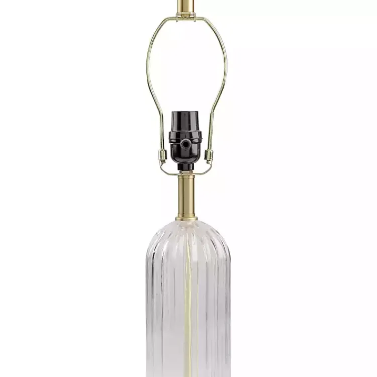 Table Lamps-Kirklands Home Crassula Clear Glass Table Lamp White