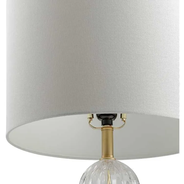 Table Lamps-Kirklands Home Crassula Clear Glass Table Lamp White