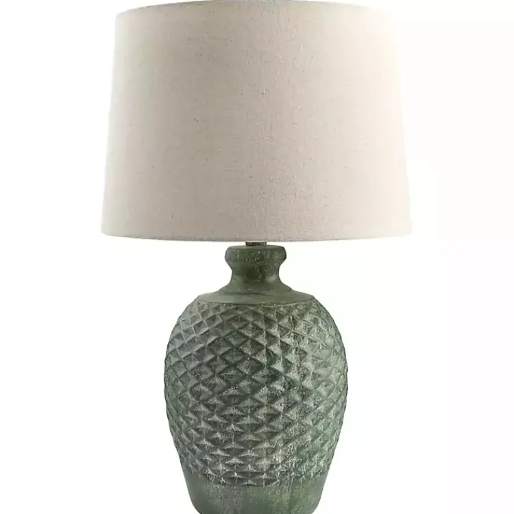 Table Lamps-Kirklands Home Green Yosemite Textured Table Lamp Tan