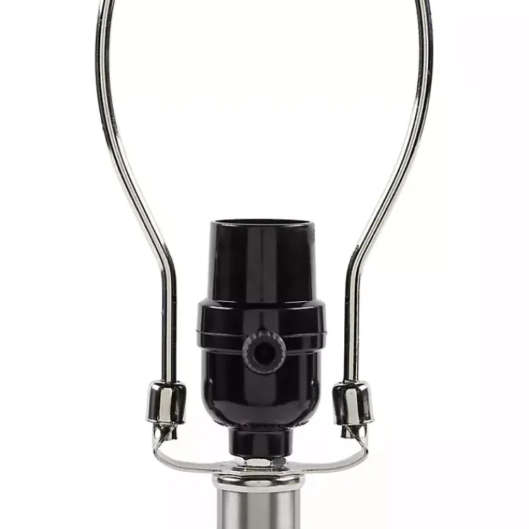 Table Lamps-Kirklands Home Clear Glass Hobnail Table Lamp Gray