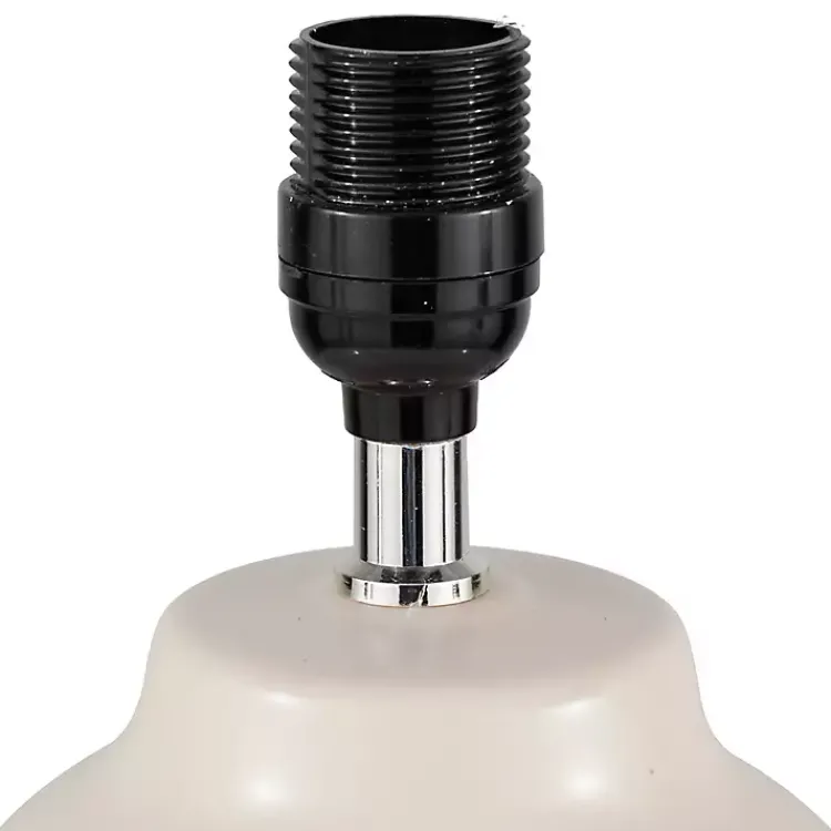 Table Lamps-Kirklands Home Cream Ceramic Rounded Hourglass Table Lamp