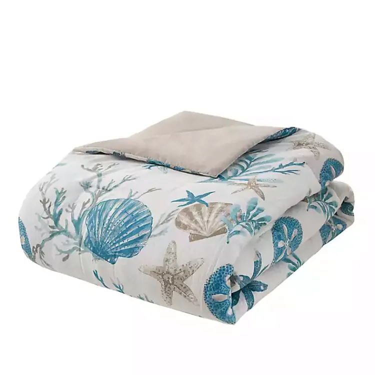 Comforters-Kirklands Home Aqua Coastal 7-pc. Queen Comforter Set