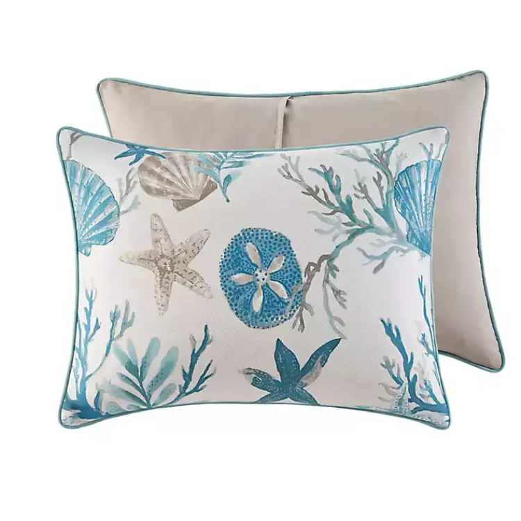 Comforters-Kirklands Home Aqua Coastal 7-pc. Queen Comforter Set