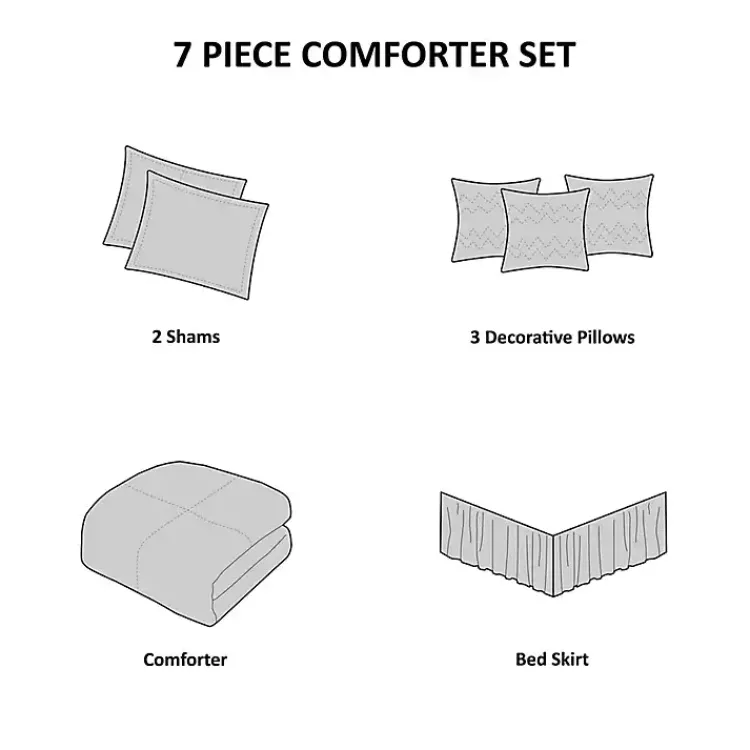 Comforters-Kirklands Home Aqua Coastal 7-pc. Queen Comforter Set