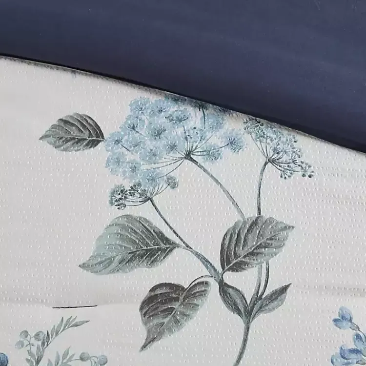 Comforters-Kirklands Home Blue Floral 7-pc. Full/Queen Comforter Set