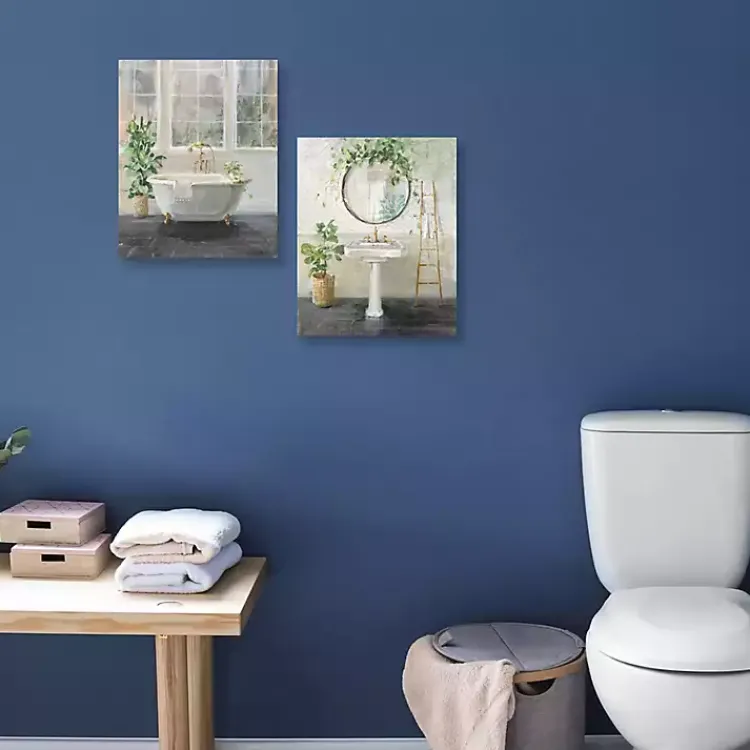 Canvas Art-Kirklands Home Simple Pleasures Bath Canvas Art Prints, Set of 2