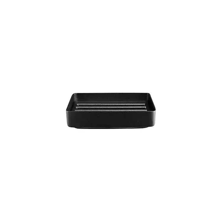 Bathroom Accessories-Kirklands Home Stainless Steel Nexio Soap Dish Black