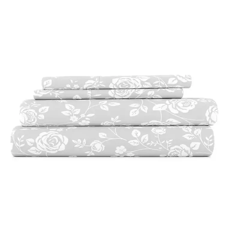 Bed Sheets-Kirklands Home Garden 4-pc. Full Sheet Set Gray