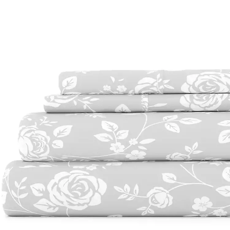 Bed Sheets-Kirklands Home Garden 4-pc. Full Sheet Set Gray