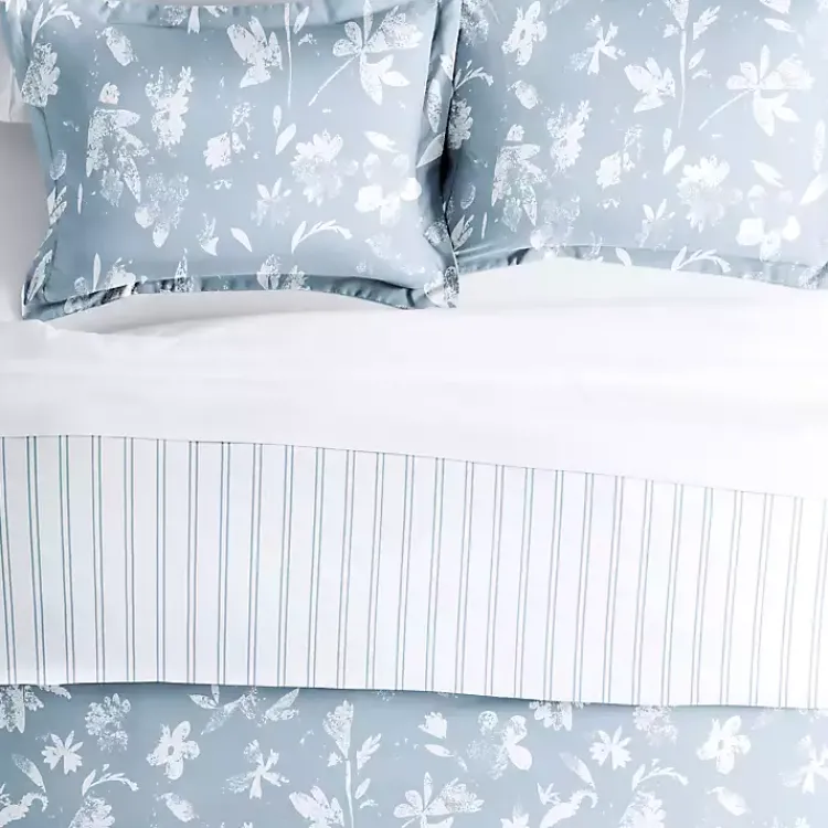 Duvets-Kirklands Home Blue Garden Farmhouse 3-pc. Twin Duvet Cover Set