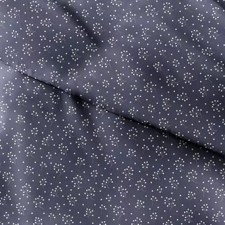 Duvets-Kirklands Home Navy Elegant Floral 3-pc. Queen Duvet Cover Set Blue