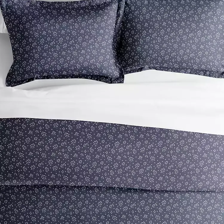 Duvets-Kirklands Home Navy Elegant Floral 3-pc. Queen Duvet Cover Set Blue