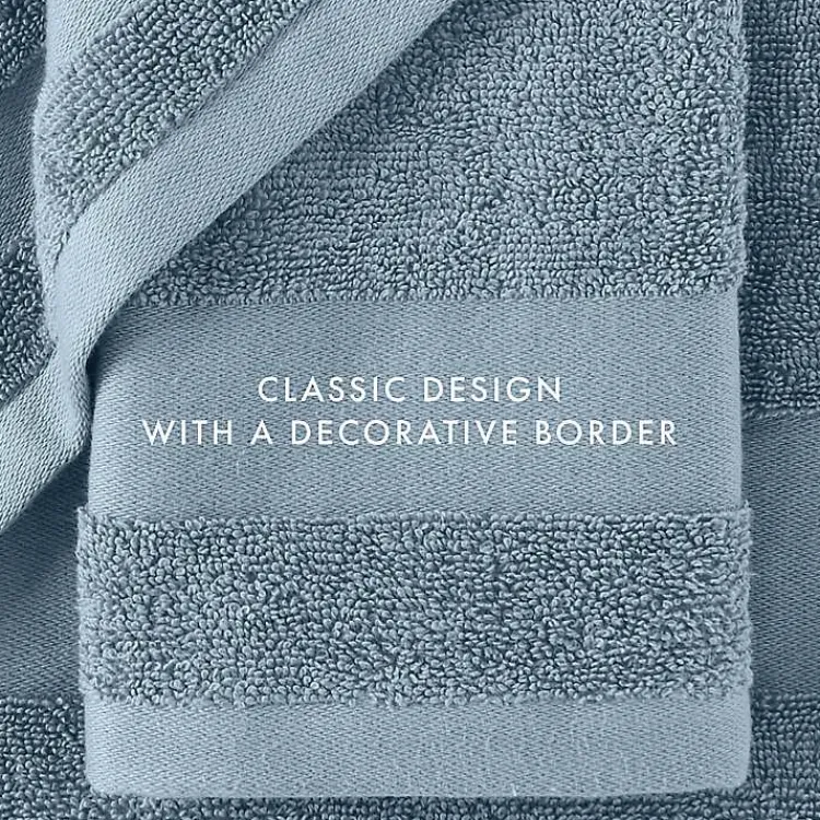 Bath Towels-Kirklands Home Essential Cotton Bath Towels, Set of 4 Blue