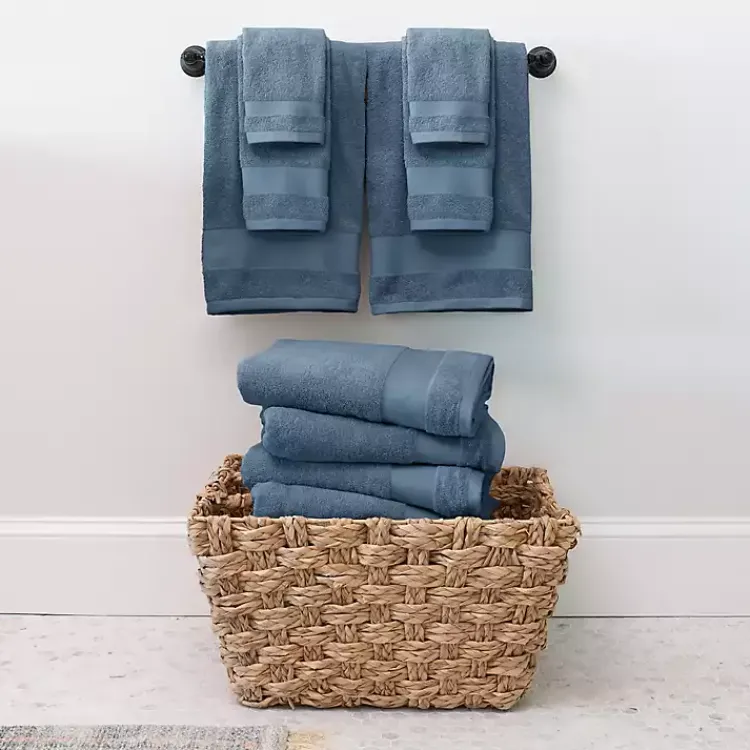 Bath Towels-Kirklands Home 6-pc. Essential Cotton Bath Towels Blue
