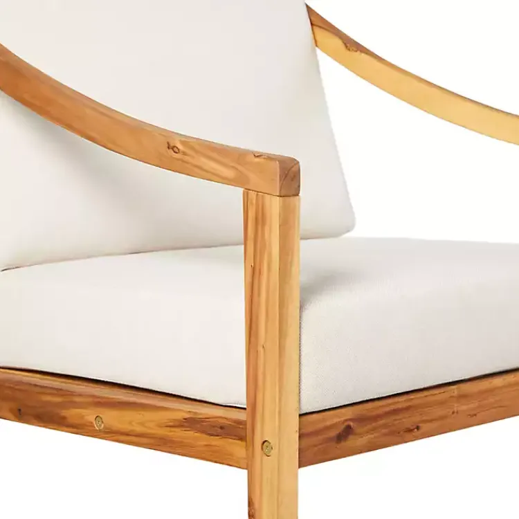 Outdoor Seating-Kirklands Home Natural Acacia Wood Outdoor Club Chair
