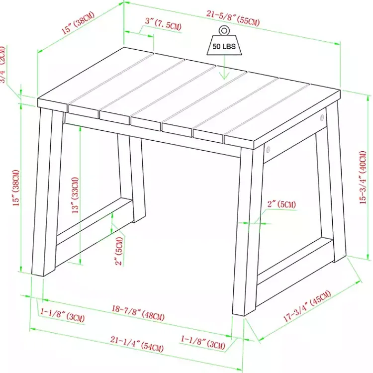 Outdoor Tables-Kirklands Home Wood Slatted Box Leg Outdoor Side Table Black