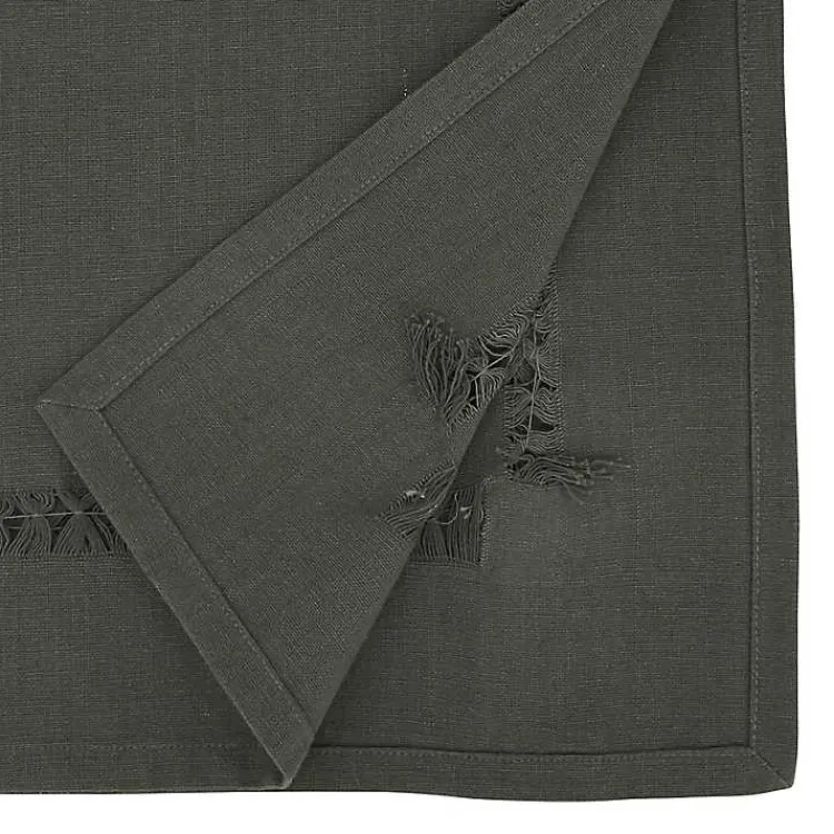 Table Linens-Kirklands Home Hemstitch Table Runner Brown