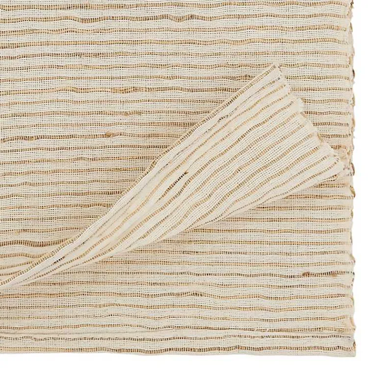 Table Linens-Kirklands Home Water Hyacinth Table Runner Ivory