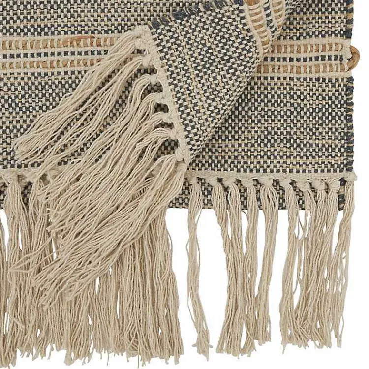Table Linens-Kirklands Home Neutral Woven Tassel Table Runner