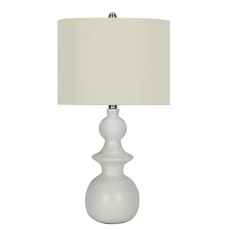 Table Lamps-Kirklands Home White Modern Spindle Table Lamp Ivory
