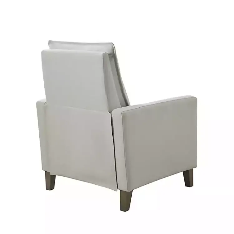 Accent Chairs-Kirklands Home Upholstered Push-Back Recliner Ivory