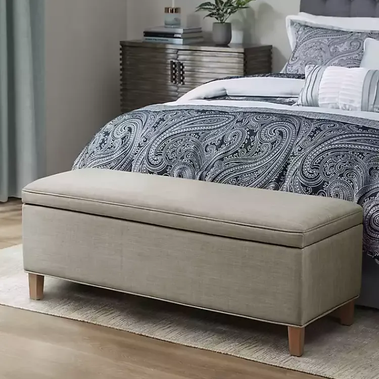 Benches & Ottomans-Kirklands Home Soft-Close Storage Bench Gray