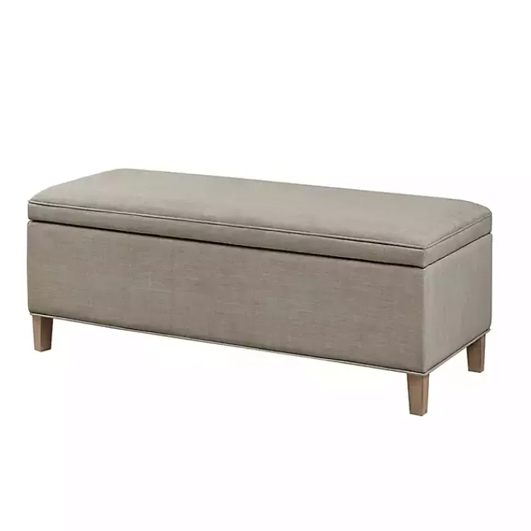 Benches & Ottomans-Kirklands Home Soft-Close Storage Bench Gray