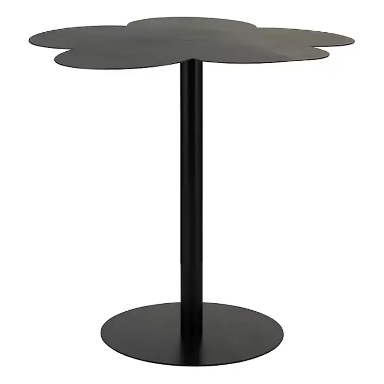 Accent & End Tables-Kirklands Home Metal Clover Accent Table Black