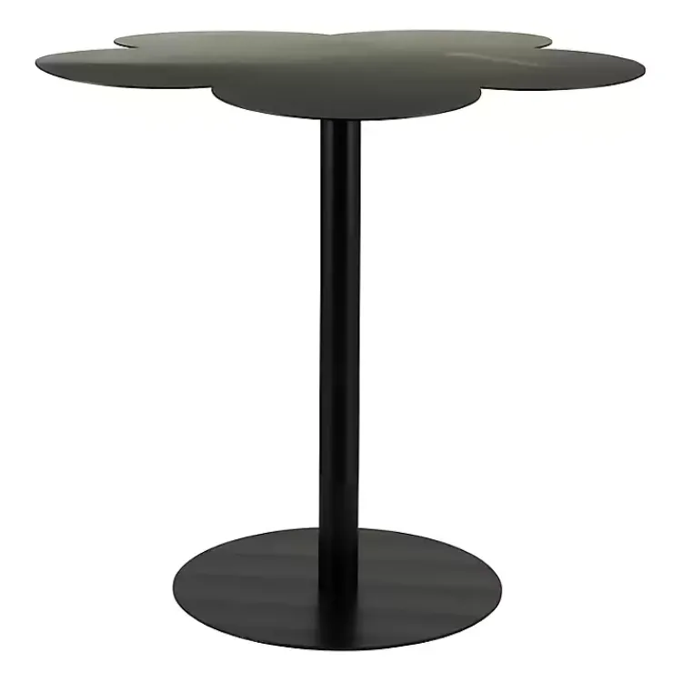 Accent & End Tables-Kirklands Home Metal Clover Accent Table Black