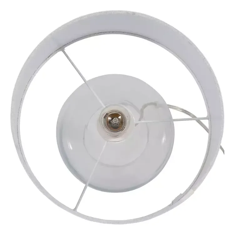 Table Lamps-Kirklands Home Clear Glass Tapered Table Lamps, Set of 2 White