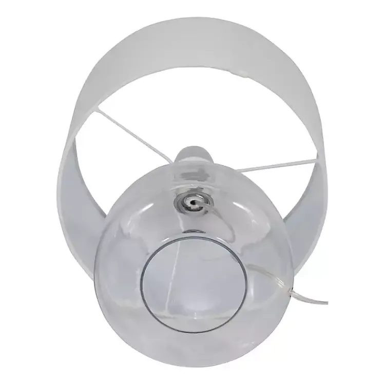 Table Lamps-Kirklands Home Clear Glass Tapered Table Lamps, Set of 2 White