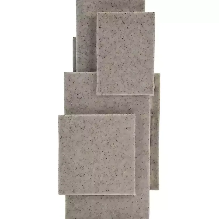 Table Lamps-Kirklands Home Gray Stacked Blocks Table Lamp Ivory