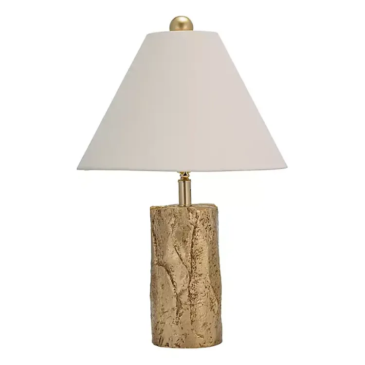 Table Lamps-Kirklands Home Metallic Gold Textured Table Lamp Ivory