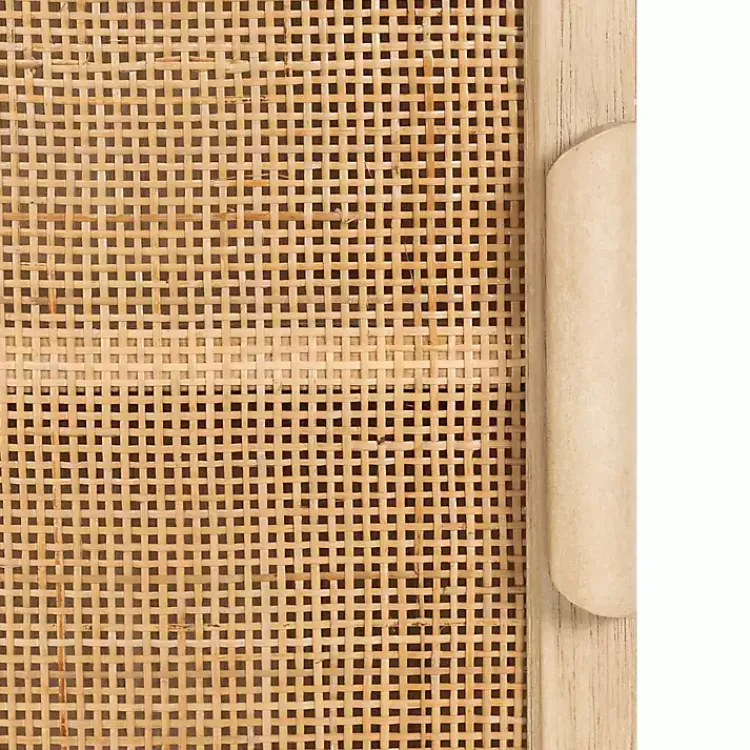 Wall Storage-Kirklands Home Natural Rattan Wall Cabinet
