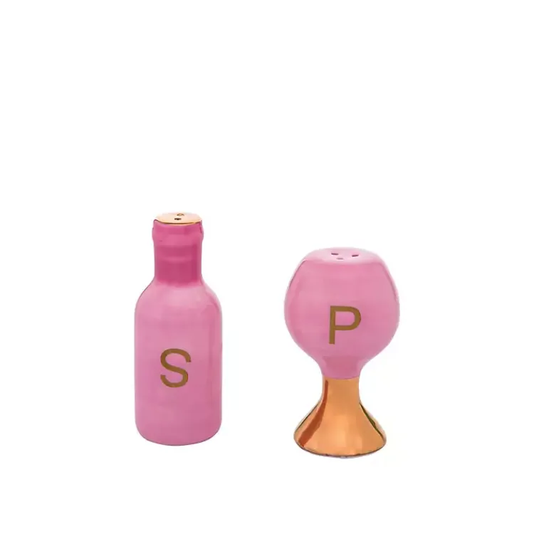 Kitchen Accessories-Kirklands Home Wine Glass Salt & Pepper Shaker Set Pink