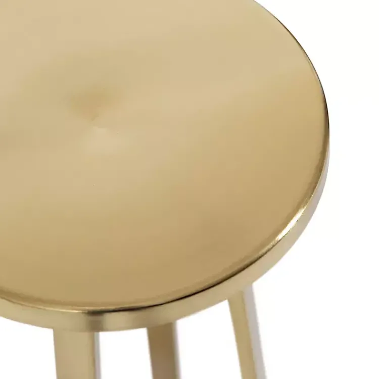 Accent & End Tables-Kirklands Home Round Zia Metal Accent Table Gold