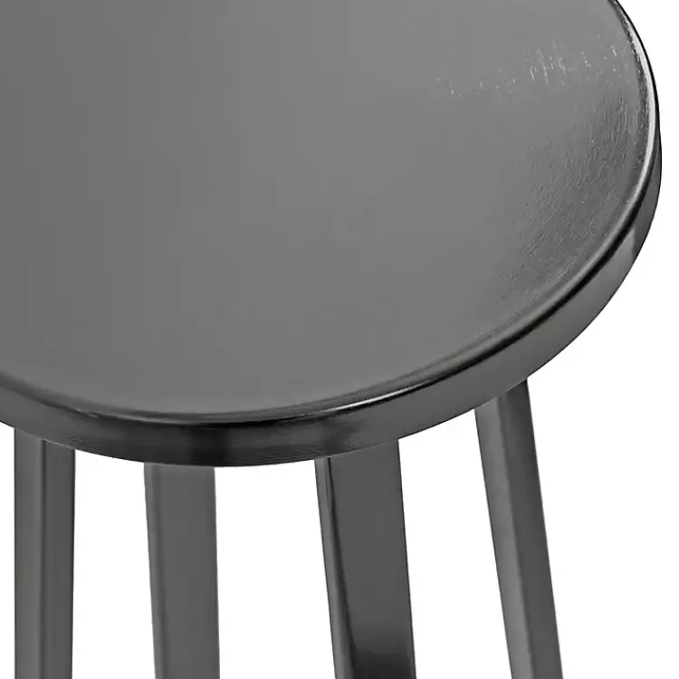 Accent & End Tables-Kirklands Home Round Zia Pewter Metal Accent Table Gray
