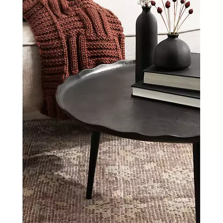 Coffee Tables-Kirklands Home Round Alessia Coffee Table Black