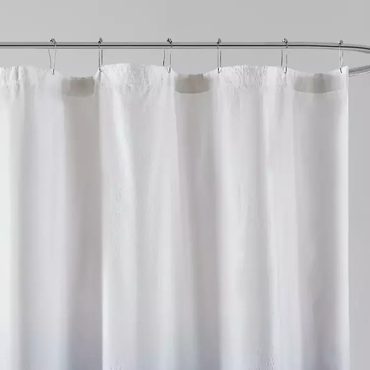 Shower Curtains-Kirklands Home Blue Ombre Seersucker Shower Curtain