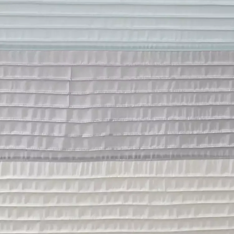 Shower Curtains-Kirklands Home Light Colorblock Silky Shower Curtain Blue