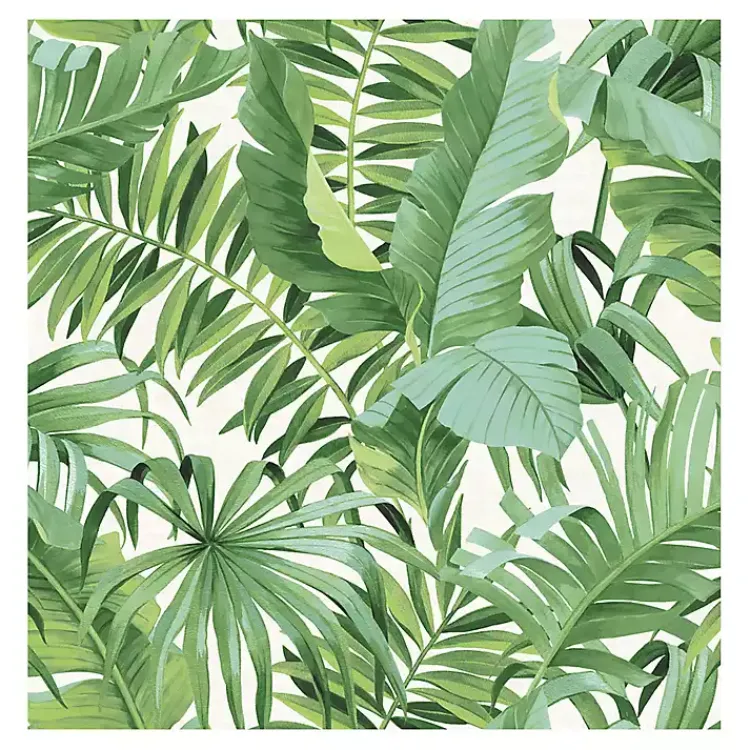 Wall Murals & Wallpaper-Kirklands Home Tropical Leaves Peel & Stick Wallpaper Green
