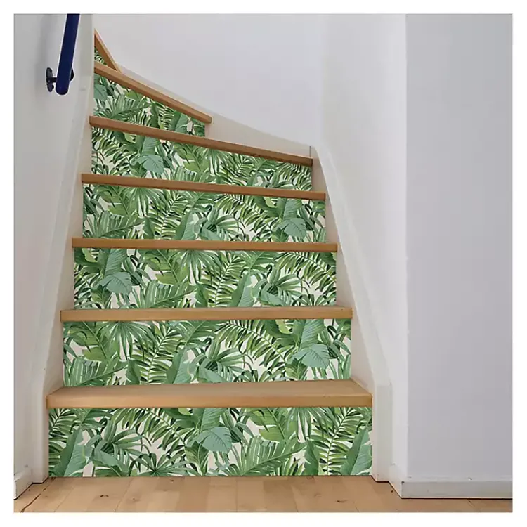 Wall Murals & Wallpaper-Kirklands Home Tropical Leaves Peel & Stick Wallpaper Green