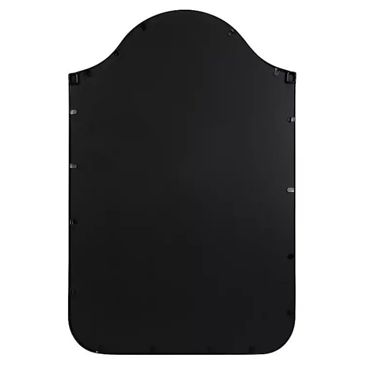 Decorative Mirrors-Kirklands Home Scalloped Arch Fellows Wall Mirror Black