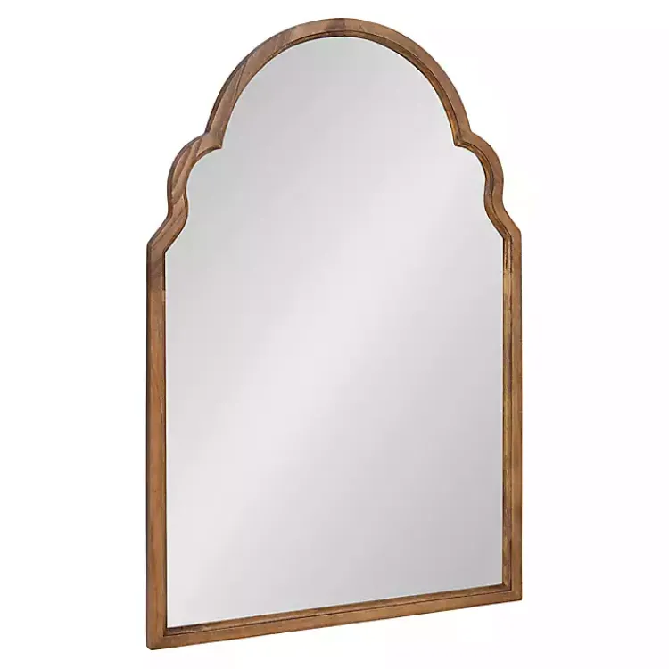 Decorative Mirrors-Kirklands Home Brown Wood Arch Hogan Wall Mirror