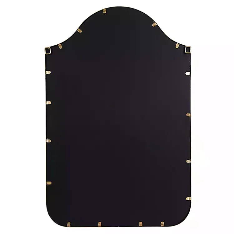 Decorative Mirrors-Kirklands Home Scalloped Arch Fellows Wall Mirror Gold