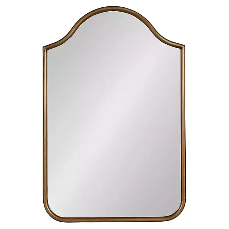 Decorative Mirrors-Kirklands Home Scalloped Arch Fellows Wall Mirror Gold