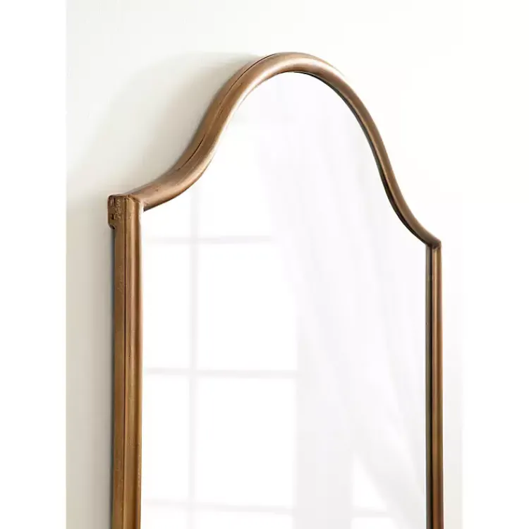 Decorative Mirrors-Kirklands Home Scalloped Arch Fellows Wall Mirror Gold