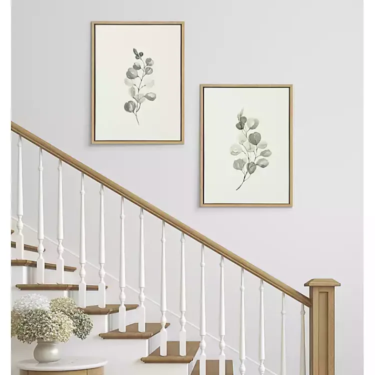 Canvas Art-Kirklands Home Eucalyptus Sprigs Framed Canvas Prints, Set of 2