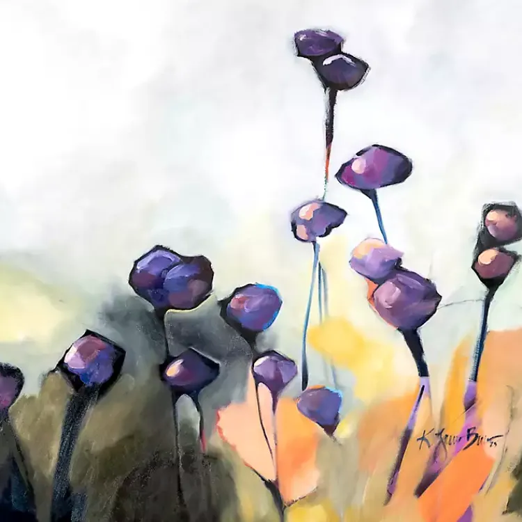 Canvas Art-Kirklands Home Purple Poppy Canvas Art Print