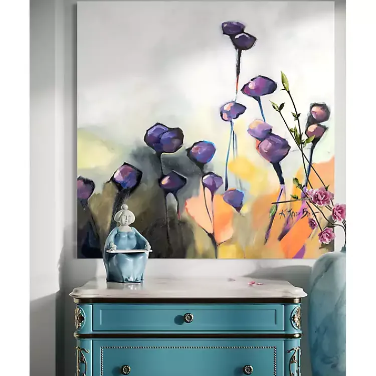 Canvas Art-Kirklands Home Purple Poppy Canvas Art Print